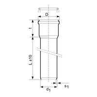 Rura kanalizacyjna zewnętrzna pvc-u MAGNAPLAST KGEL 250 x 3000 x 7.3 z kielichem wydłużonym lita pomarańczowa, klasa C - SN 8