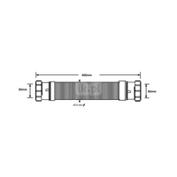 Złączka montażowa elastyczna L-500mm z końcówkami 2"x2"