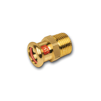 Nypel SANHA Press Solar, Cu, 12 mm x 3/8'' (zw x GZ)