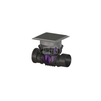 Zawór zwrotny Staufix DN 200 z pokrywą czarną z 1 klapą z tworzywa i 1 klapą ze stali nierdzewnej