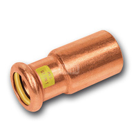 Nypel SANHA Press Gas redukcja, Cu, 35 mm x 28 mm (zz x zw)