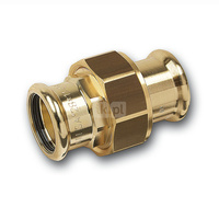 Śrubunek SANHA PURAPRESS trzyczęściowy, Cu, 42 mm (zw x zw)