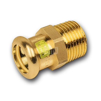 Nypel SANHA Press Gas, Cu, 42 mm x 1 1/2'' (zw x GZ)