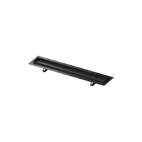TECE drainline - rynna odpływowa prosta z kołnierzem i taśmą uszczelniająca Seal System 1500 mm czarna matowa