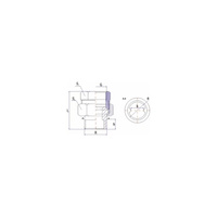 Śrubunek RUMET mosiądz 1/2'' x 1/2'' (GW x GZ)
