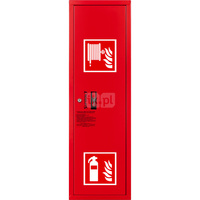 Hydrant DN 25 zawieszany boczny z miejscem na gaśnicę, wąż 20 m, zamek patent, RAL 3000 prawa