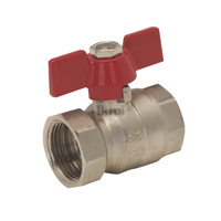 Zawór odcinający kulowy, przyłącza: gwint wewnętrzny, typ V665PAP, Pnom 2,0 MPa, 1/4"