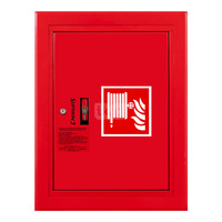 Hydrant DN 52 wnękowy z kołyską, wąż 15 m, zamek patent, RAL 3000