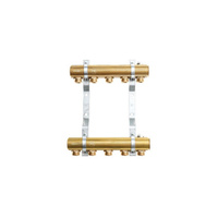 Rozdzielacz mosiężny do CO z nyplami - QIK Optimo III RMS-5-50 - 14 sekcji