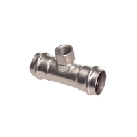 Trójnik IBP PS 4130 G redukcja stal nierdzewna 42 mm x 1 1/2'' x 42 mm (złącze zaciskowe x GW x złącze zaciskowe)