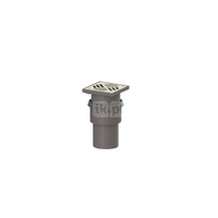 Wpust KESSEL Practicus z 1 przyłączem DN 100, odpływ pionowy (zdejmowany), kratka 138x138mm stal nierdzewna