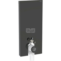 Moduł sanitarny do WC stojącego GEBERIT Monolith Plus, 1140 mm x 505 mm x 106 mm, front: czarny, bok: czarny
