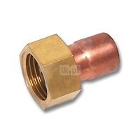 Półśrubunek SANHA 5359G dwuczęściowy, Cu, 14 mm x 3/4'' (lut wewnętrzny x GW)