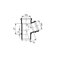 Trójnik MAGNAPLAST KG 2000 KGEA 45' PP-md DN 400 x DN 315 x DN 400 (ww x ww x wz), kolor zielony