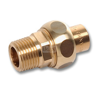 Śrubunek SANHA 4343G trzyczęściowy, brąz, 12 mm x 3/8'' (lut wewnętrzny x GZ)