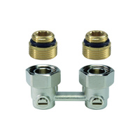 Zawór kątowy, podwójny z odcięciem, 1/2", (minimalne zamówienie 10 szt.)