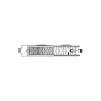 Grzejnik płytowy typ 22 KERMI X2 Profil-V, prawy, z osłonami wym. 500 x 2600 mm, kolor biały, moc 3747 W