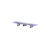 Odpływ prysznicowy prostokątny KESSEL Linearis Compact, 820 x 80 mm, z kratką, dł: 750 mm, szer: 66 mm, stal szlachetna, z syfonem