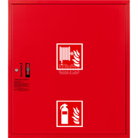 Hydrant DN 25 zawieszany z miejscem na gaśnicę pod zwijadłem, wąż 30 m, zamek patent, RAL 3000