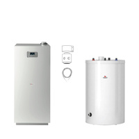 Pakiet - Kocioł gazowy jednofunkcyjny SAUNIER DUVAL Niedźwiedź Condens KKS25 kondensacyjny stojący 8.3-26.5kW + Czujnik c.w.u. NTC + Drugie przyłącze powrotu + Zasobnik c.w.u FE 150/6 BM