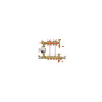 Rozdzielacz do ogrzewania podłogowego GIACOMINI R557F-1 5-obieg. mosiądz GW 3/4'' x eurocono 3/4'' + przepływomierz + pompa + termostat + zawór napełn/spust + odpowietrznik