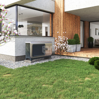 Hybrydowy system grzewczy: pompa ciepła 1F R290 Airmax3 7GT (2-9 kW) + szafa hydrauliczna Onebox z wymiennikiem c.w.u. do pomp ciepła Tower Grand 190 z kompletem elektrycznym 2kW + bufor 100 + centrala Smart Home Sinum