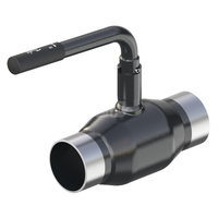 Zawór kulowy JIP-WW DN 80 PN25 L HI, uchwyt, ze zredukowanym przelotem, PN 25, DN 80, do wspawania
