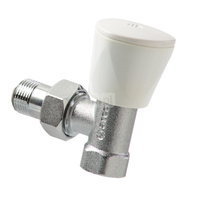 Zawór grzejnikowy ARCO TEIDE PLUS kątowy (kąt prosty), połączenie 3/4'' x 3/4'' (chrom) biały