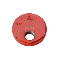 Zaślepka z przepustem GW czerwona Groove - 219.1 Rp2"