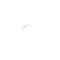 Hak do rur poliamidowy pojedynczy - 12‑20/12‑26 L = 80 mm