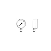 Manometr z rurką Bourdona AFRISO RF standardowy 0/10 bar G1/2B radialne fi 100 mm, kl. 1.6%
