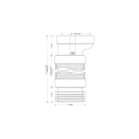 Przyłącze kanalizacyjne harmonijkowe L-235>330mm,wejście 90-110mm,wyjście 110mm z przesunięciem 20mm
