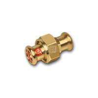 Śrubunek SANHA Press Solar trzyczęściowy, Cu, 54 mm (zw x zw)