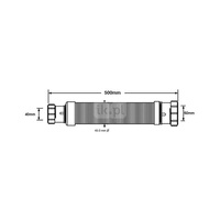 Złączka montażowa, redukcyjna, elastyczna L-500mm z końcówkami 11/2"x2"