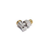 Zawór gwintowany, kątowy, niklowany, regulacja nastawy i odcięcie przepływu 1/2" -3/4"Euro