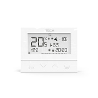 Przewodowy regulator pokojowy dwustanowy  (panel przedni ze szkła) biały, model ST-292 v3