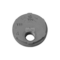 Zaślepka z przepustem ocynkowana GW Groove - 114.3 Rp1"