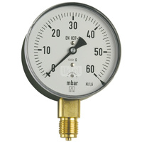 Ciśnieniomierz różnicowy AFRISO KP D201 0/600 mbar mosiądz G1/2B radialne fi 80, kl. 1.6%