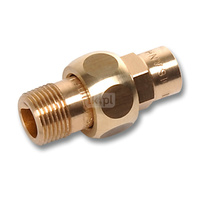 Śrubunek SANHA 4341G trzyczęściowy, brąz, 16 mm x 1/2'' (lut wewnętrzny x GZ)