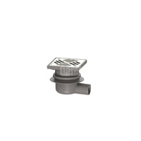 Wpust KESSEL Classic z 1 przyłączem DN 50, odpływ poziomy (zdejmowany), kratka 150x150mm stal nierdzewna