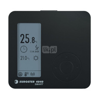 Internetowy, bezprzewodowy regulator temperatury Euroster E4040 Smart, kolor czarny