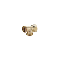 Trójnik GIACOMINI R571R 90' mosiądz 18 mm x 18 mm x 1/2'' (GZ x GZ x GW)