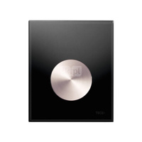 Przycisk spłukujący do stelaża do pisuaru (Mechaniczny) TECE loop szkło, kolor czarny / stal nierdzewna szczotkowana "anti-fingerprint"