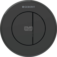 Pneumatyczny przycisk uruchamiający WC Geberit Typ 10, ręczny, podtynkowy, dwudzielny, czarny mat, easy-to-clean