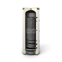 Zbiornik buforowy stojący GALMET SG(B) pojemność 500 l z wężownicą, izolacja: pianka poliuretanowa, kolor: skay biały