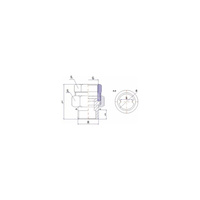 Śrubunek RUMET o-ring mosiądz 1'' x 1'' (GW x GZ)