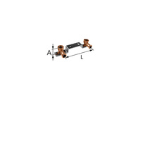 Płytka montażowa odsadzona metalowa z kolanami naściennymi GW Copper - 15 Rp1/2" L = 153 mm
