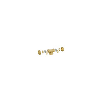 Trójnik GIACOMINI R569 90' mosiądz 22 mm x 3/4'' x 22 mm (GZ x GW x GZ)