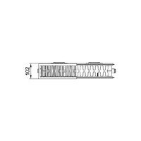 Grzejnik płytowy typ 22 KERMI X2 Plan-K wym. 405 x 505 mm, kolor biały, moc 568 W