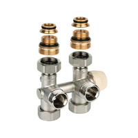 Zawór podwójny Therafix Uniwersal z zespolonym zaworem termostatycznym z wkładką SX, przyłącze grzejnika 3/4" gza., uszczelnienie płaskie plus stożek, w zestawie nypel redukcyjny na 1/2" oraz osłona ozdobna: biała